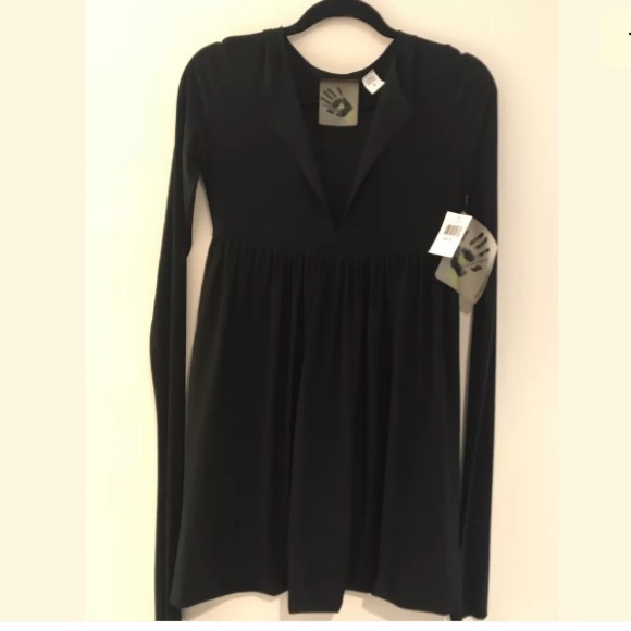 New Norma Kamali everlast black dress size s NWT